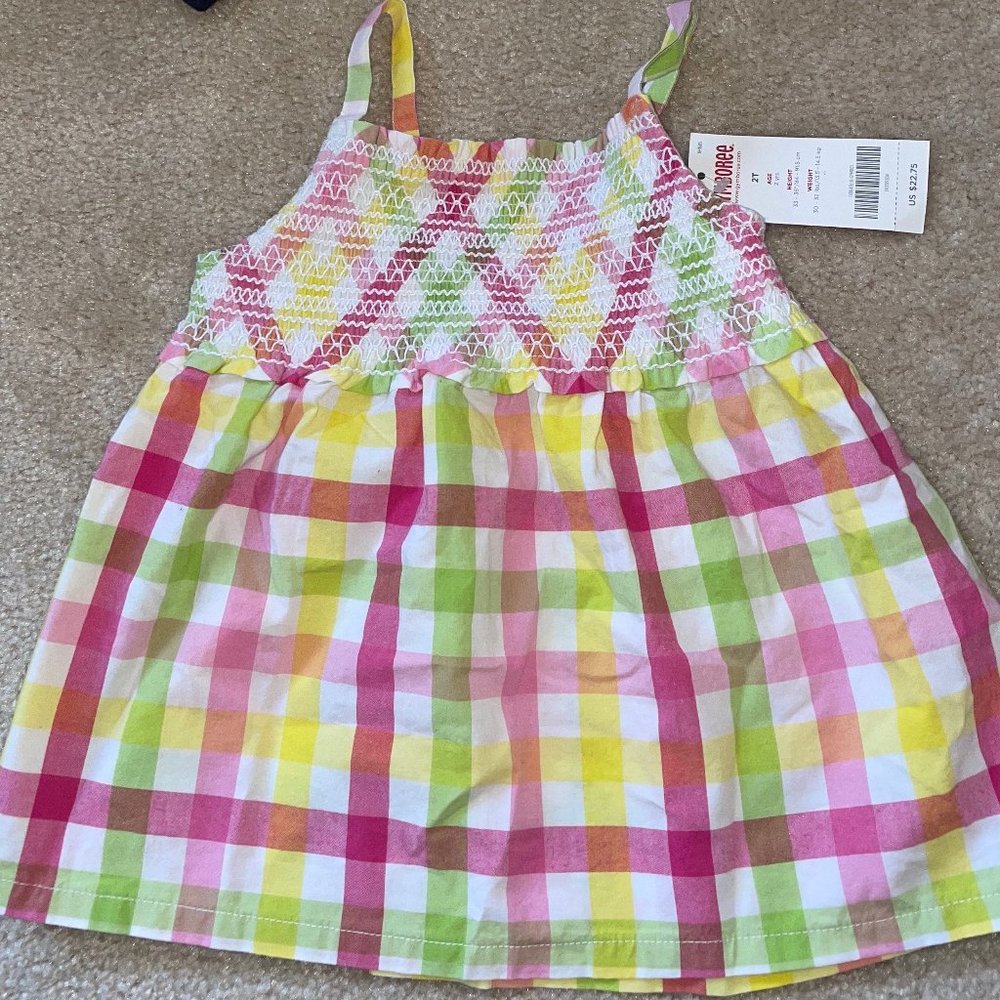 Gymboree smocked girls swing top shirt size 2T NWT